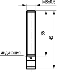 Габариты ISB BC1B-32N-1,5-LS40